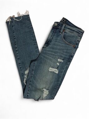 Abercrombie & Fitch Women's Distressed Skinny Jeans - Faded Blue